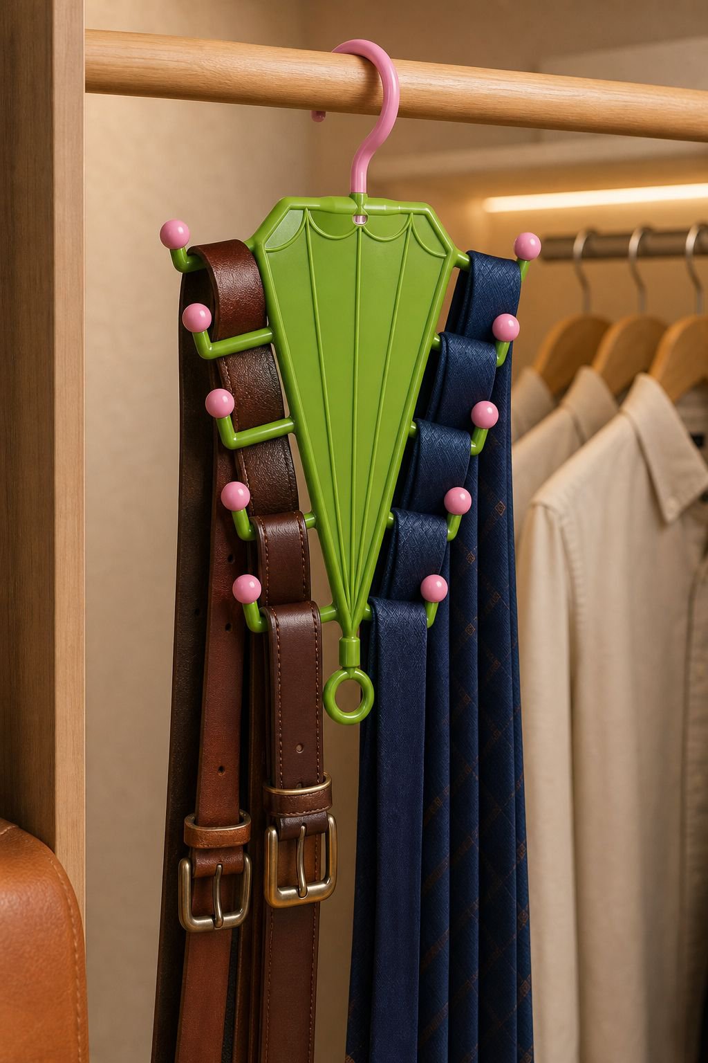 Multi-functional V-shaped hanger rack maximizing closet space
