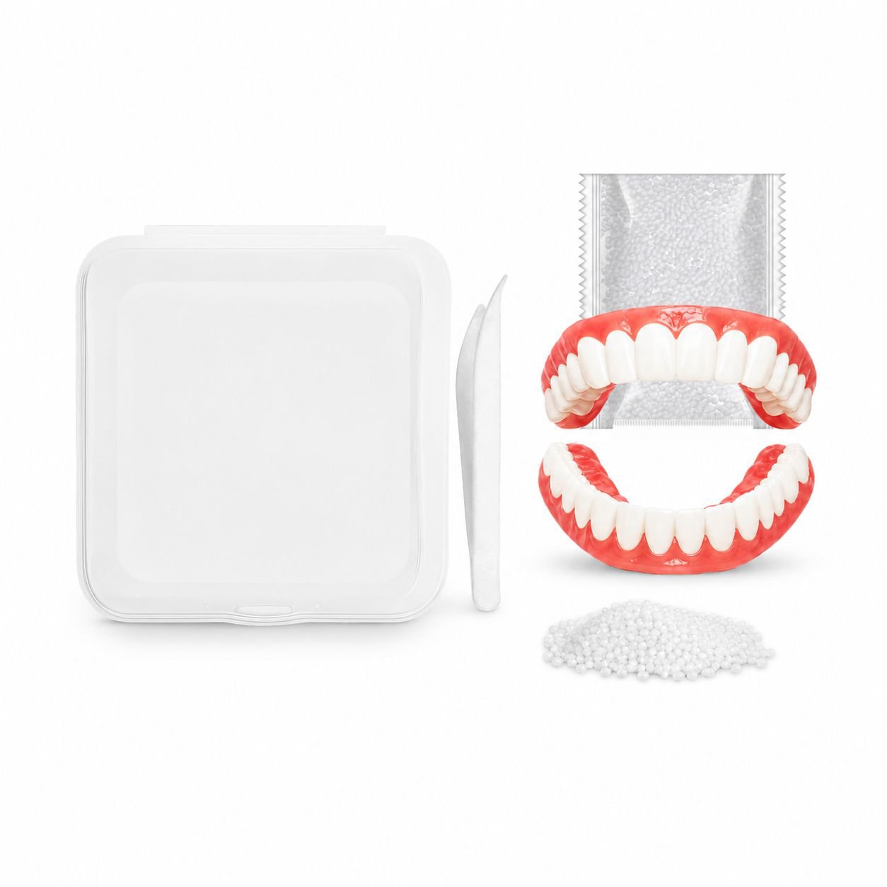 Exquisite Portable Denture Case – Gentle Care for Oral Health
