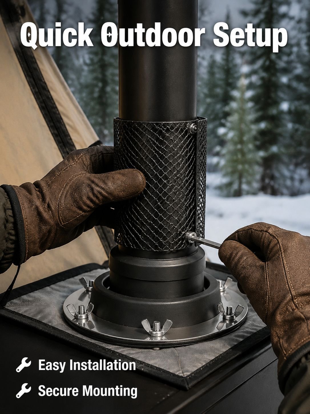 Tent Chimney Heat Shield