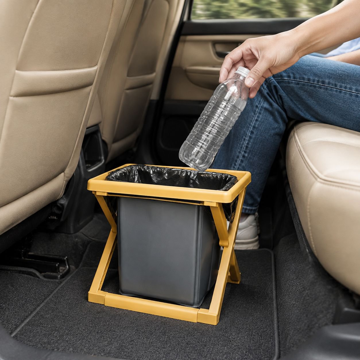 Toilettes pliantes multifonctions montées sur voiture, poubelle pliante, déodorant d'urgence portabl