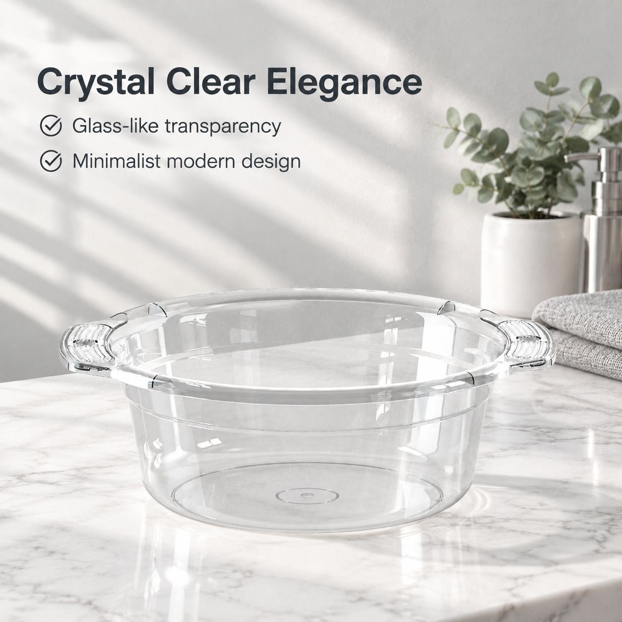 Household Thickened Transparent Wash Basin