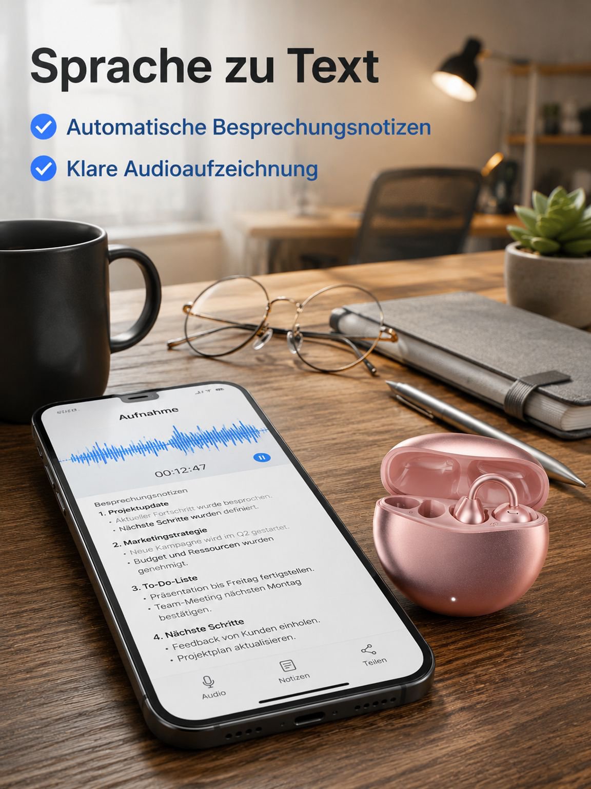 Leichte und bequeme nicht-in-Ohr Knochenleitungskopfhörer
