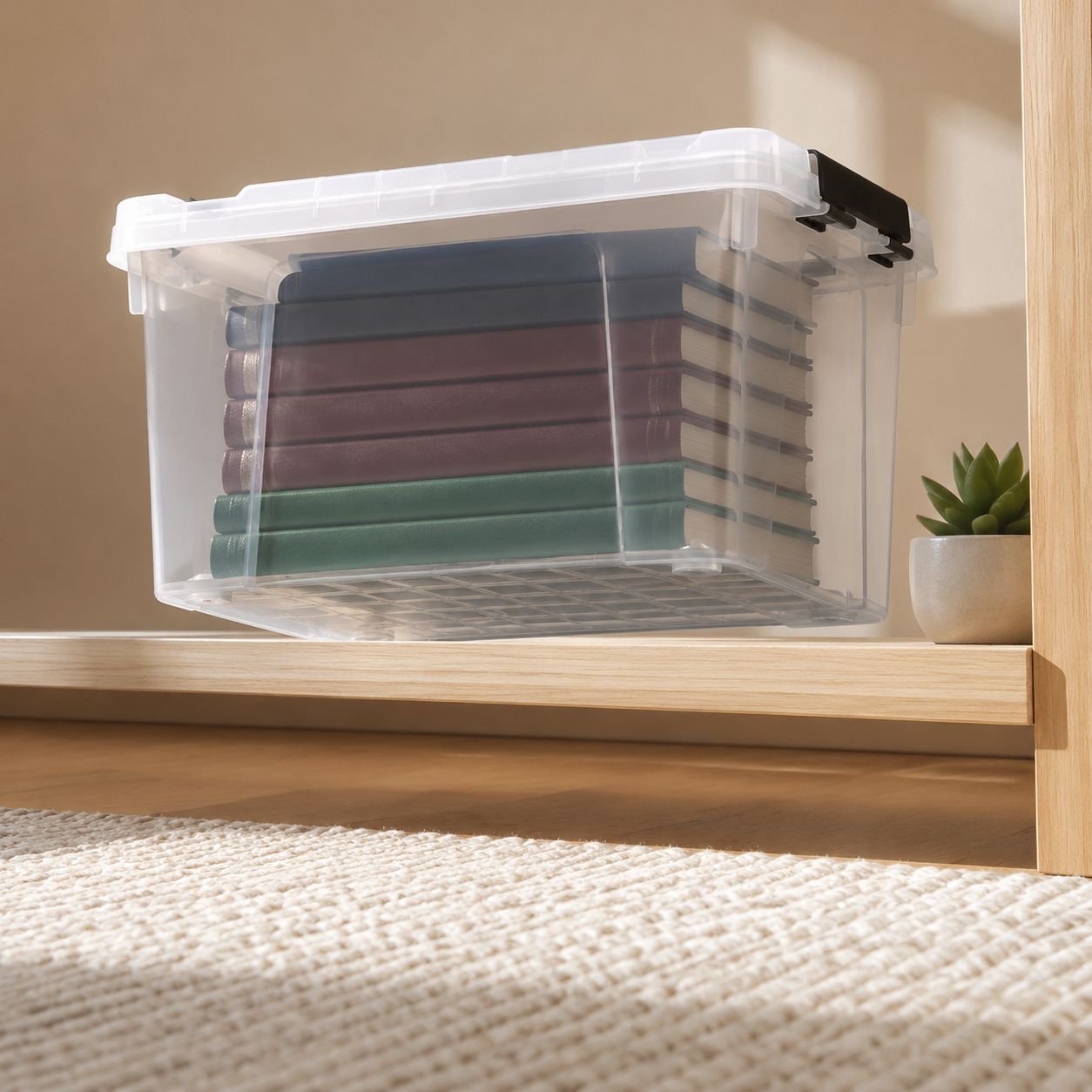 Easy-access transparent organizer for kitchen pantry