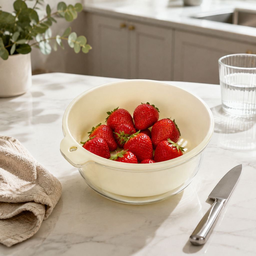 Kitchen Double-Layer Veggie Washing & Fruit Drain Basket