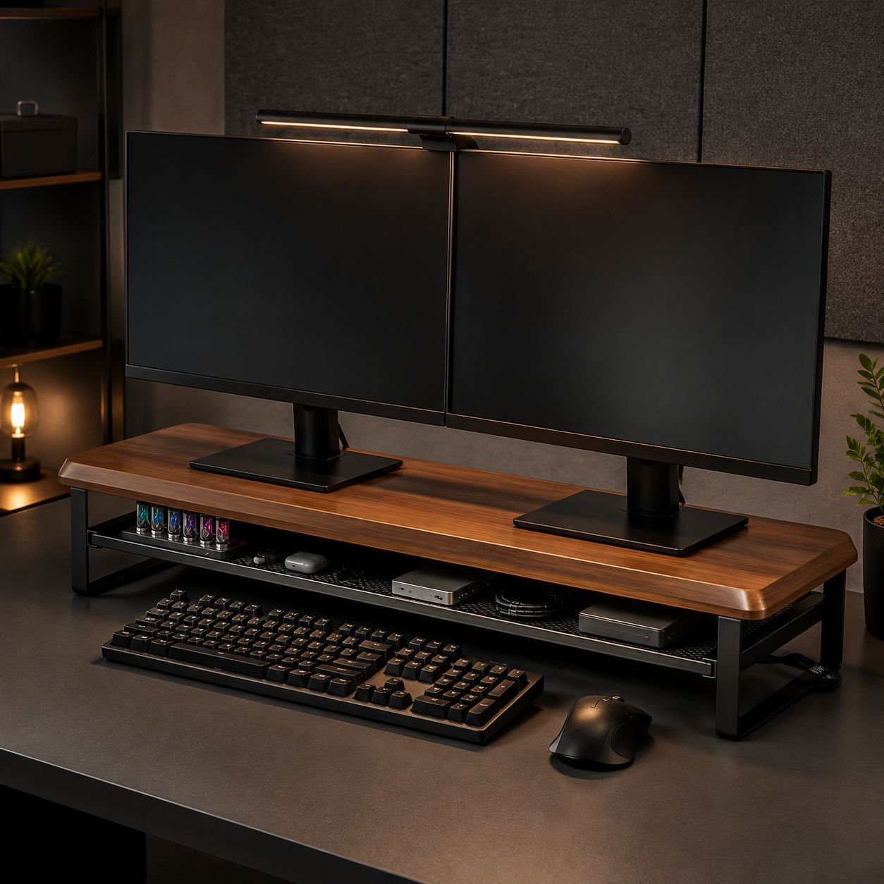 キーボードを収納できるパソコン台