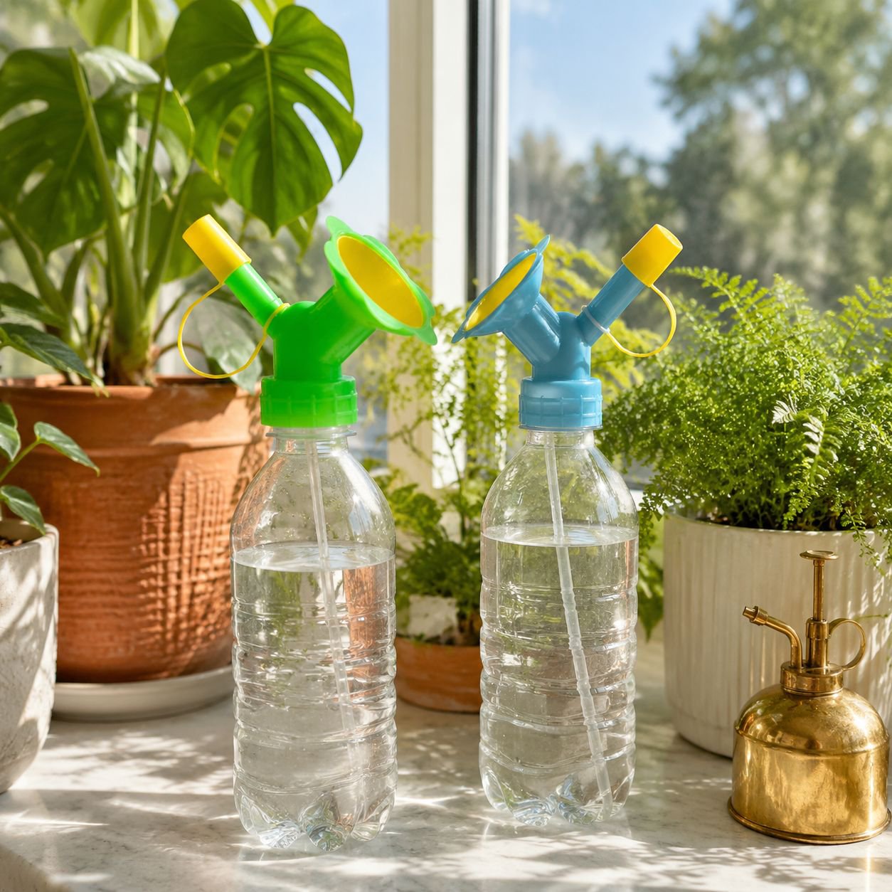 Dual Outlet Spray Bottle Shower Head