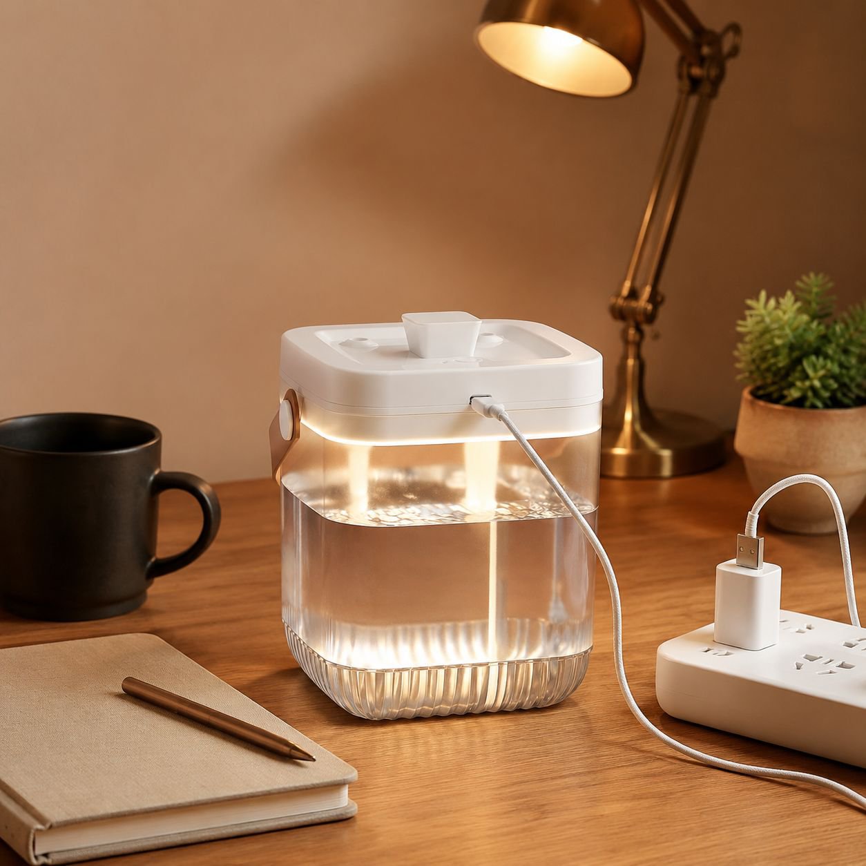 Humidificador inteligente de aroma para dormitorio, escritorio de oficina, alimentación USB