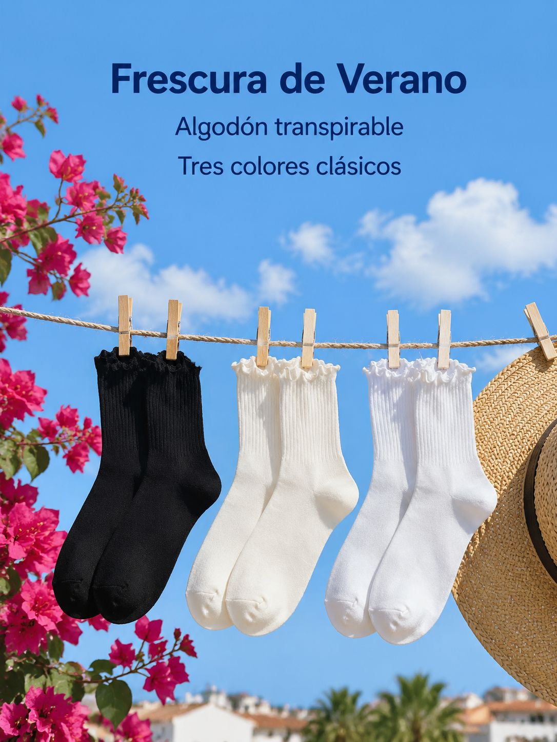 Calcetas lindas de chica, primavera-verano, moda versátil, para estudiantes y deporte