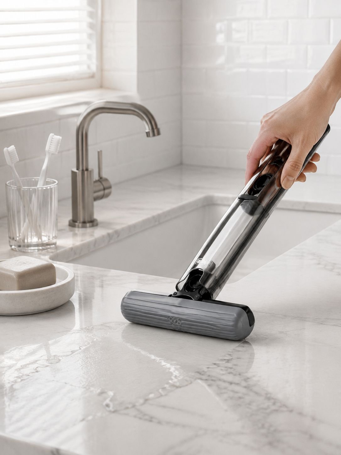 Portable Wet and Dry Mini Mop with Spray Function