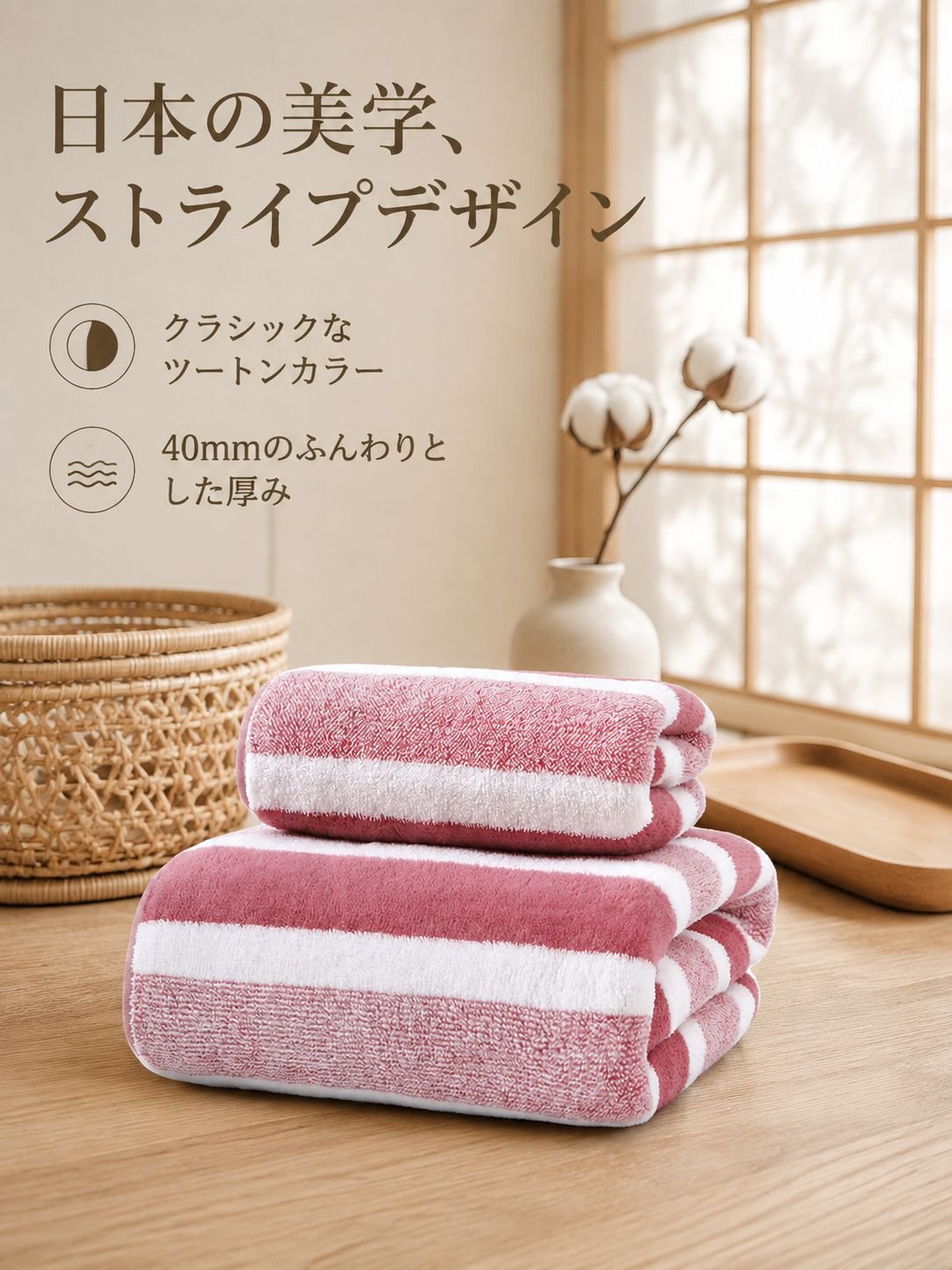 コーラルフリース吸水性タオル