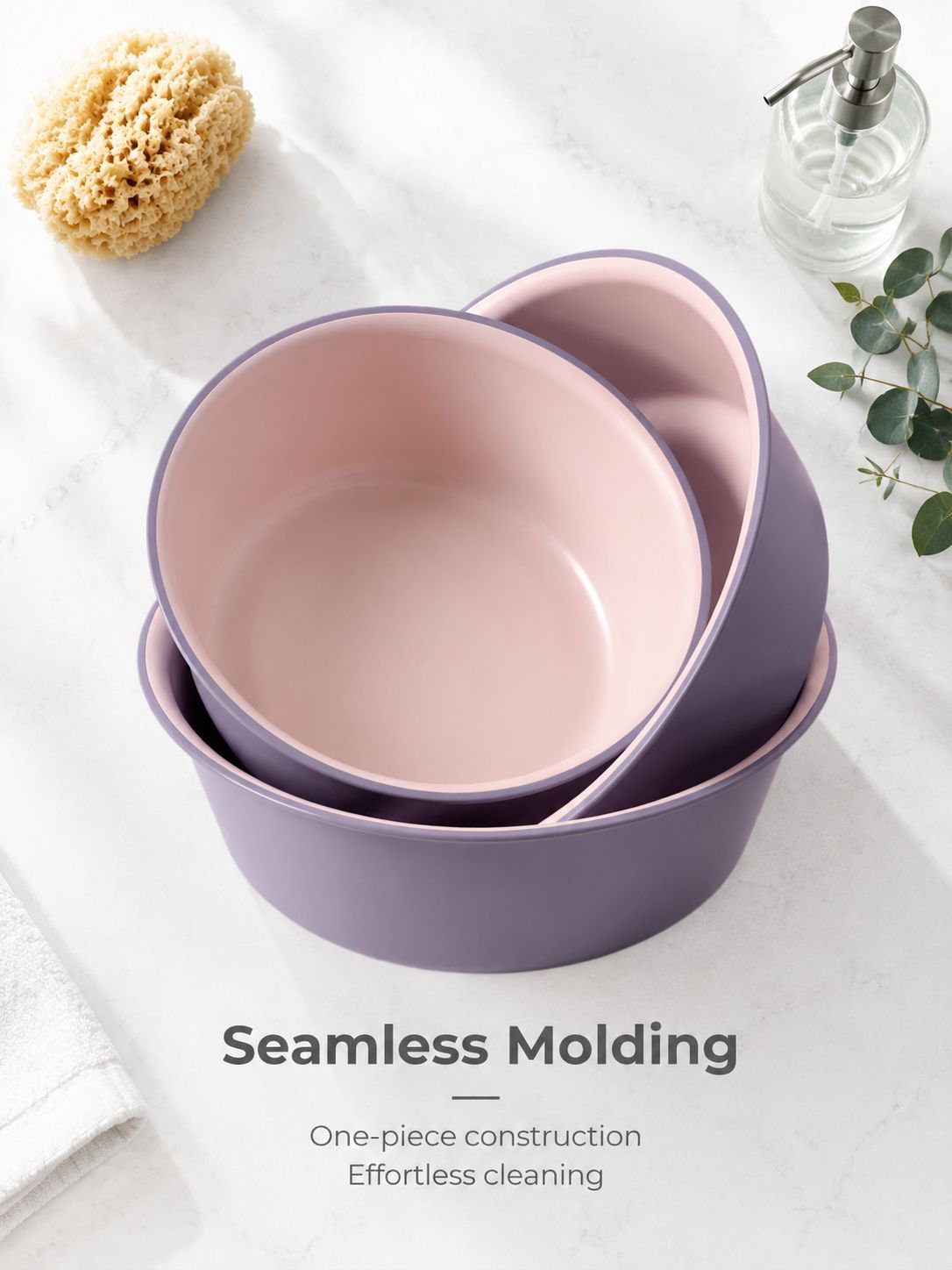 Lightweight large plastic basin for home use