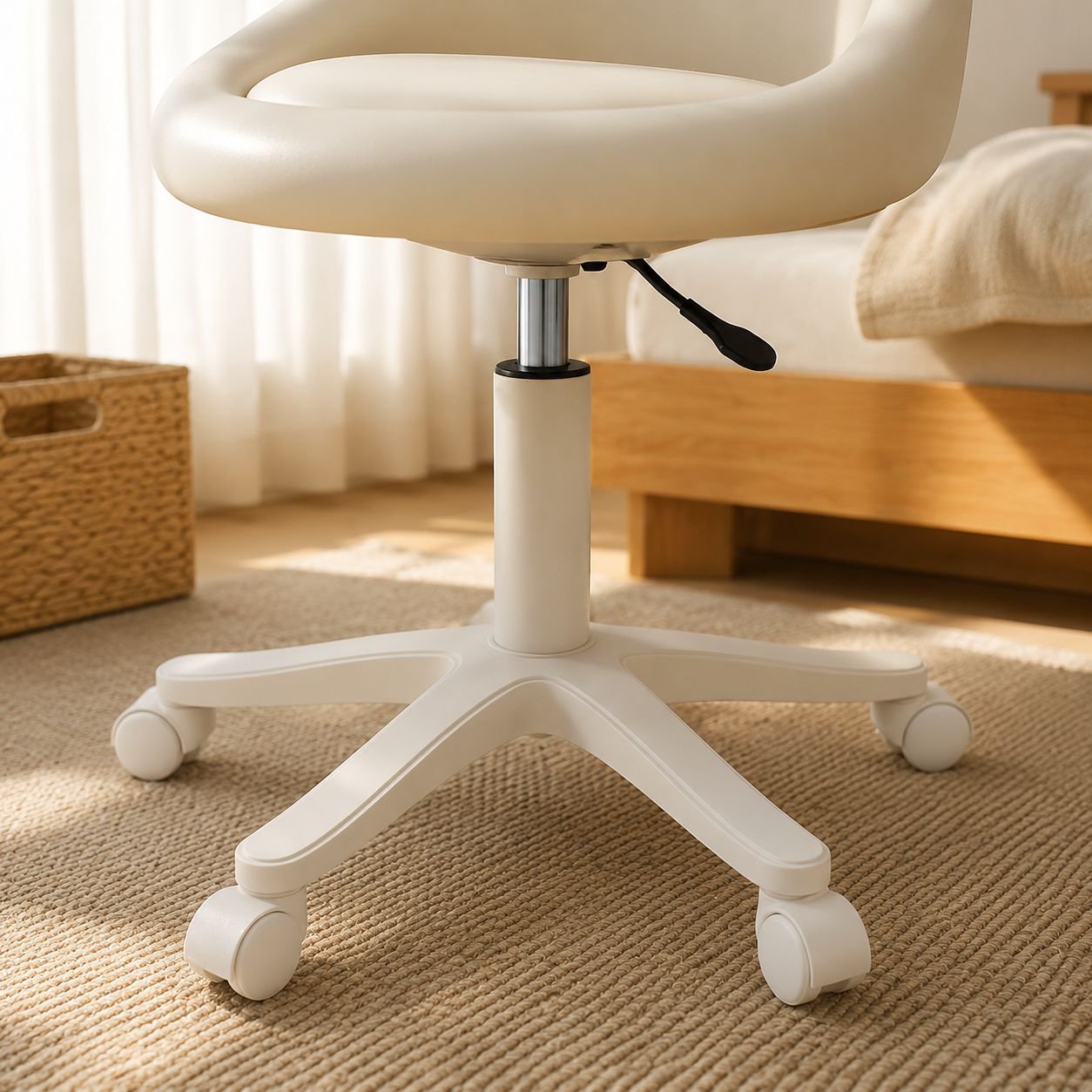 Sophisticated cream makeup stool for girls