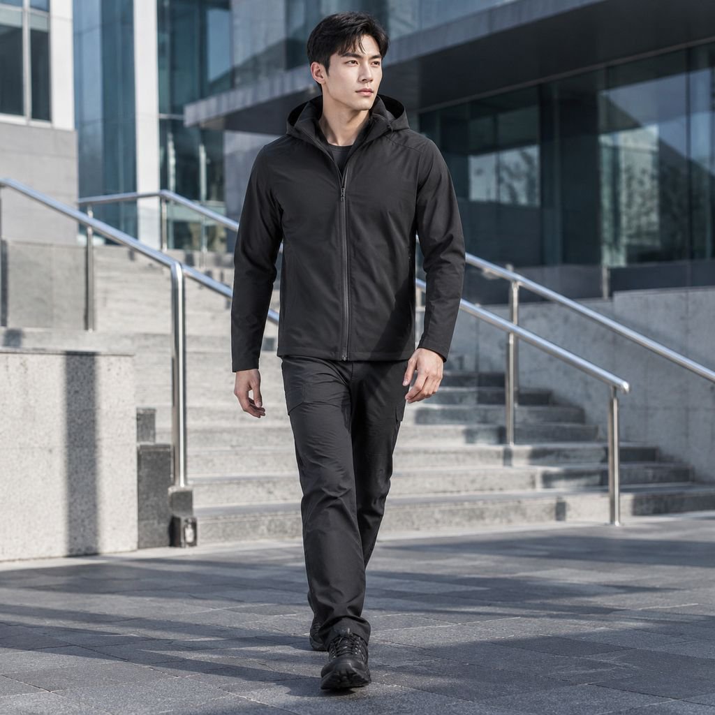 Warp Light 남성 스포츠 자켓 가을겨울 방풍 발수 소프트쉘 후드 자켓