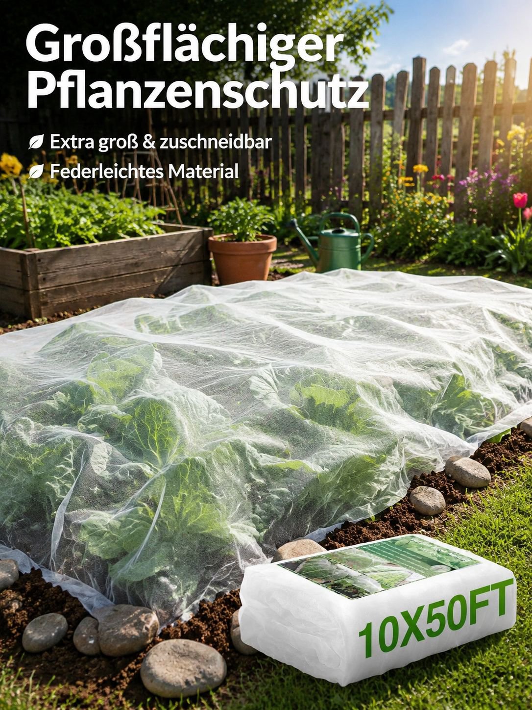 Schutznetz für Gewächshaus und Garten