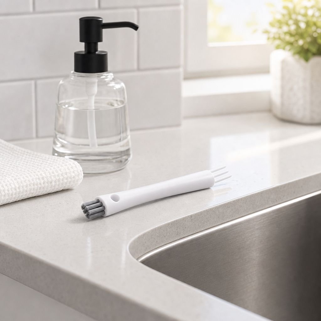 Double-sided brush for deep cleaning grooves
