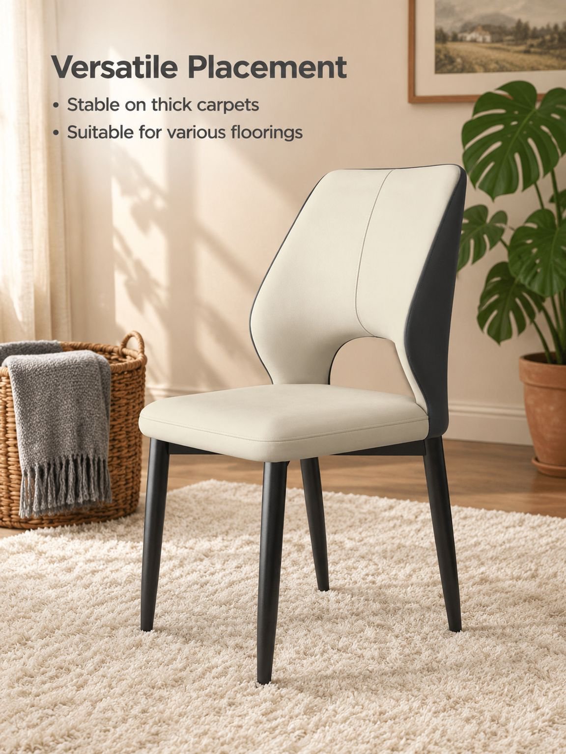 Everyday home dining chair with a supportive back