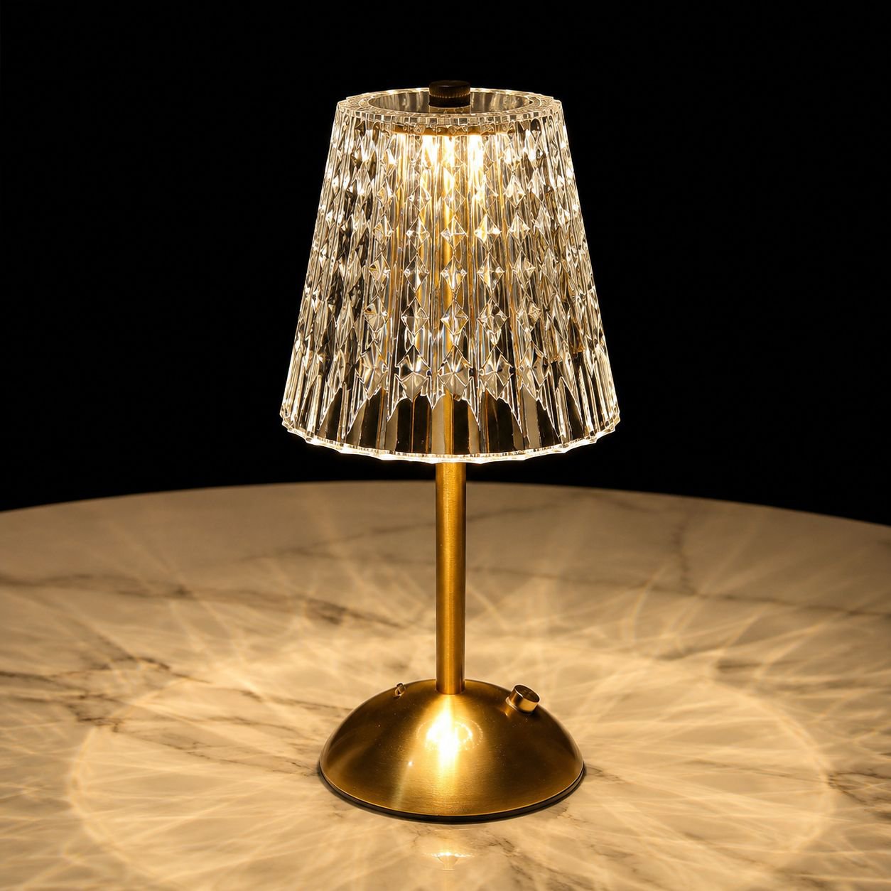 Touch Dimmable Crystal Retro LED Desk Lamp