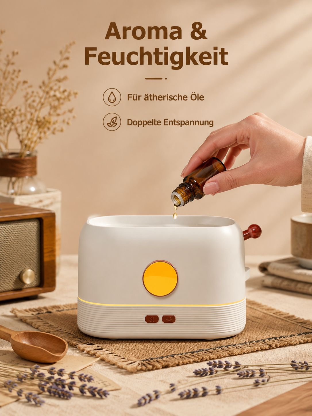 Simulierter Flammen-Aromadiffusor Luftbefeuchter