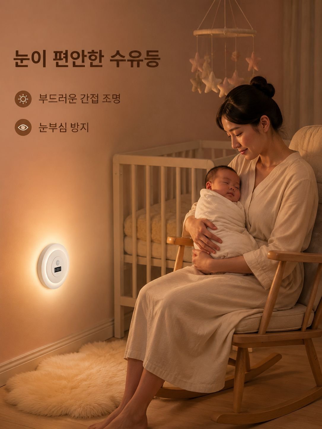 원격 제어 동작 감지 야간 조명