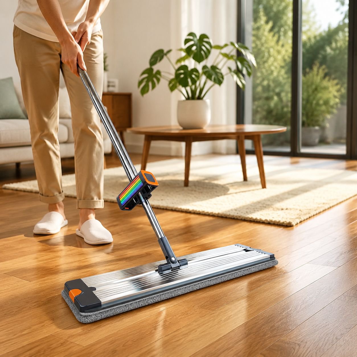 Joybos Microfiber Rotating Flat Mop Home Aluminum Alloy Floor Cleaning Set