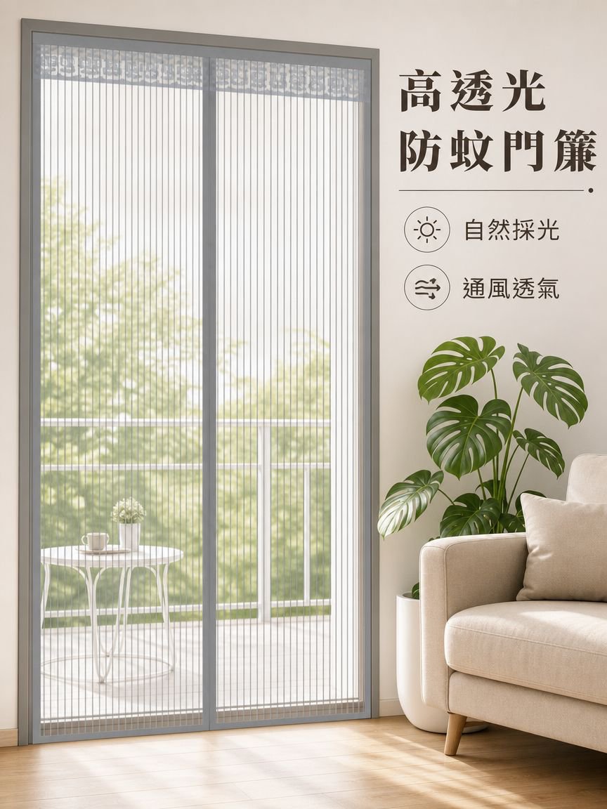 【爆賣款】加密磁塊金剛網防蚊門簾
