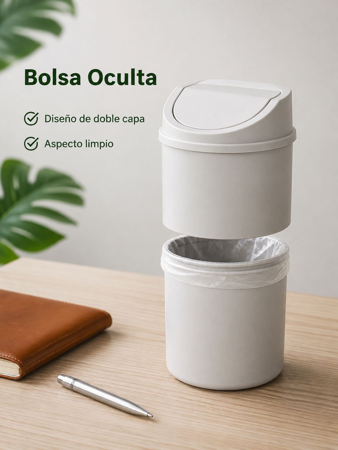 Cubo portátil de almacenamiento para tocador
