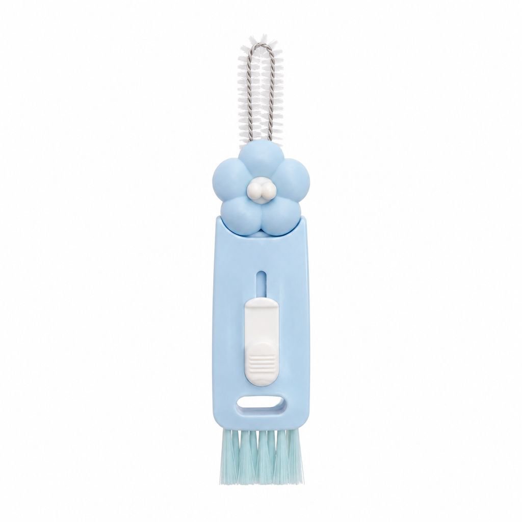 Multi-functional Petal Cup Lid Cleaning Brush for Baby Bottles and Cups