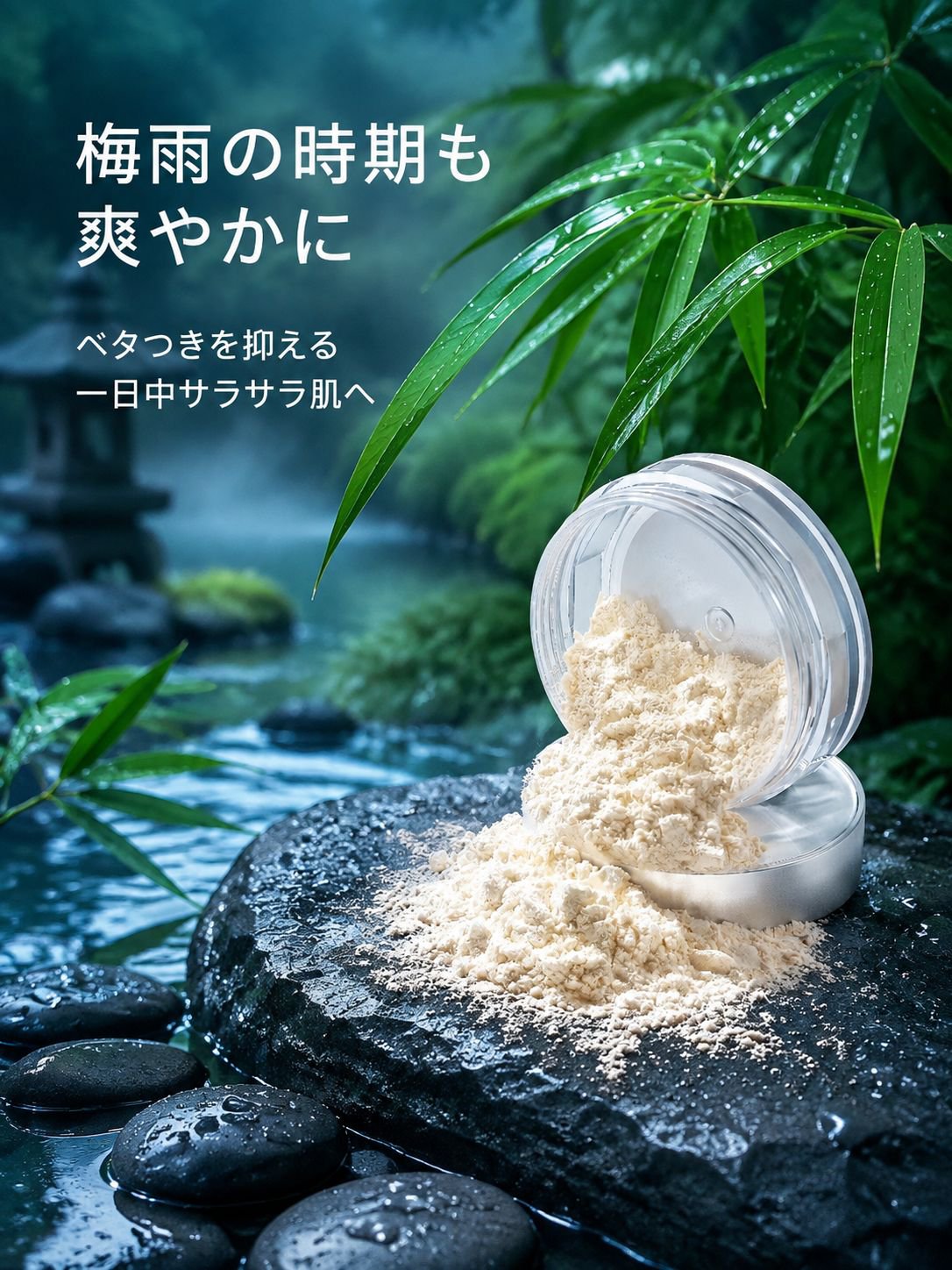 肌にやさしいセッティングパウダーの使用イメージ