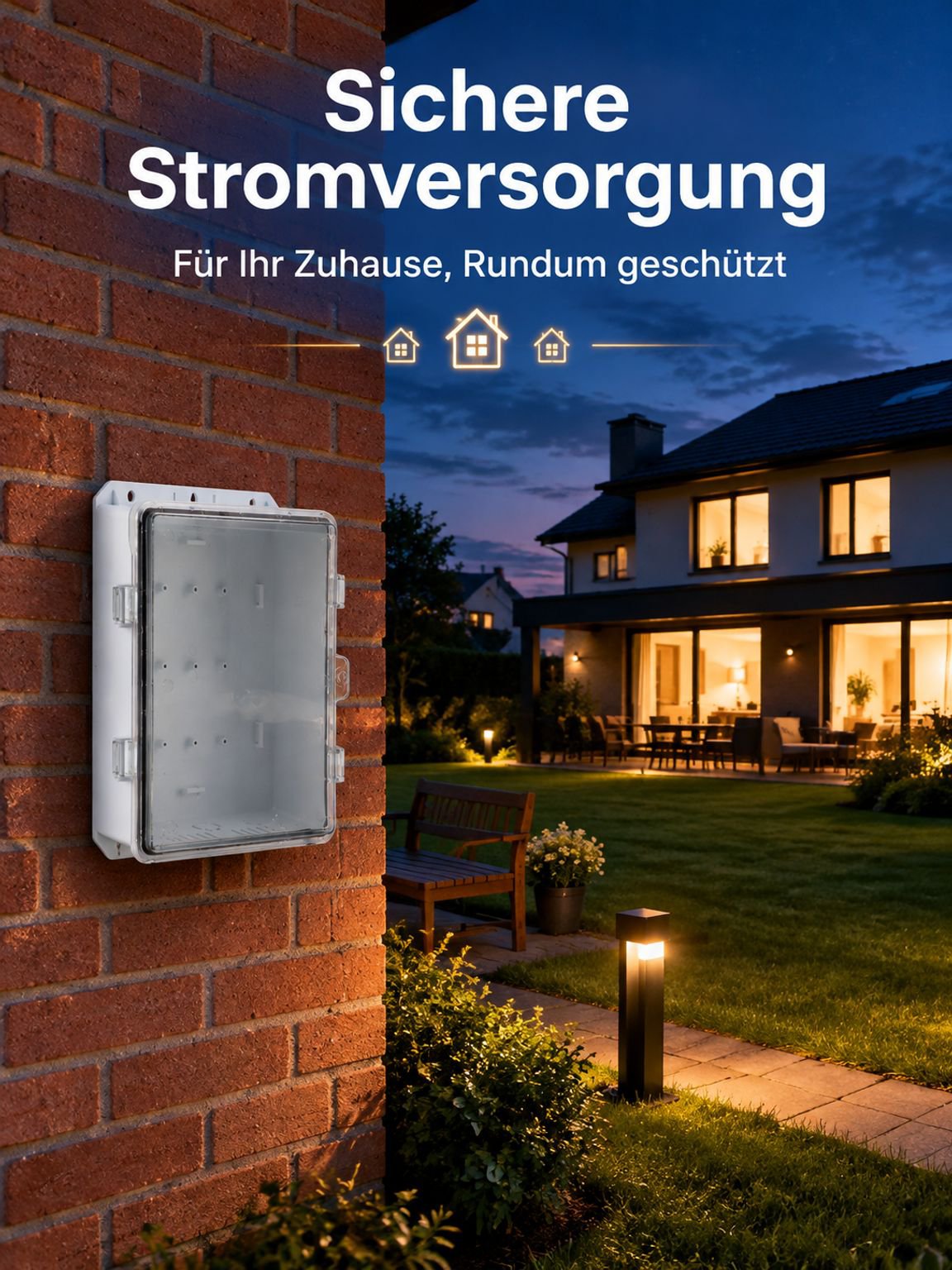 Geeignet für den Einsatz in Garten, Terrasse oder Werkstatt
