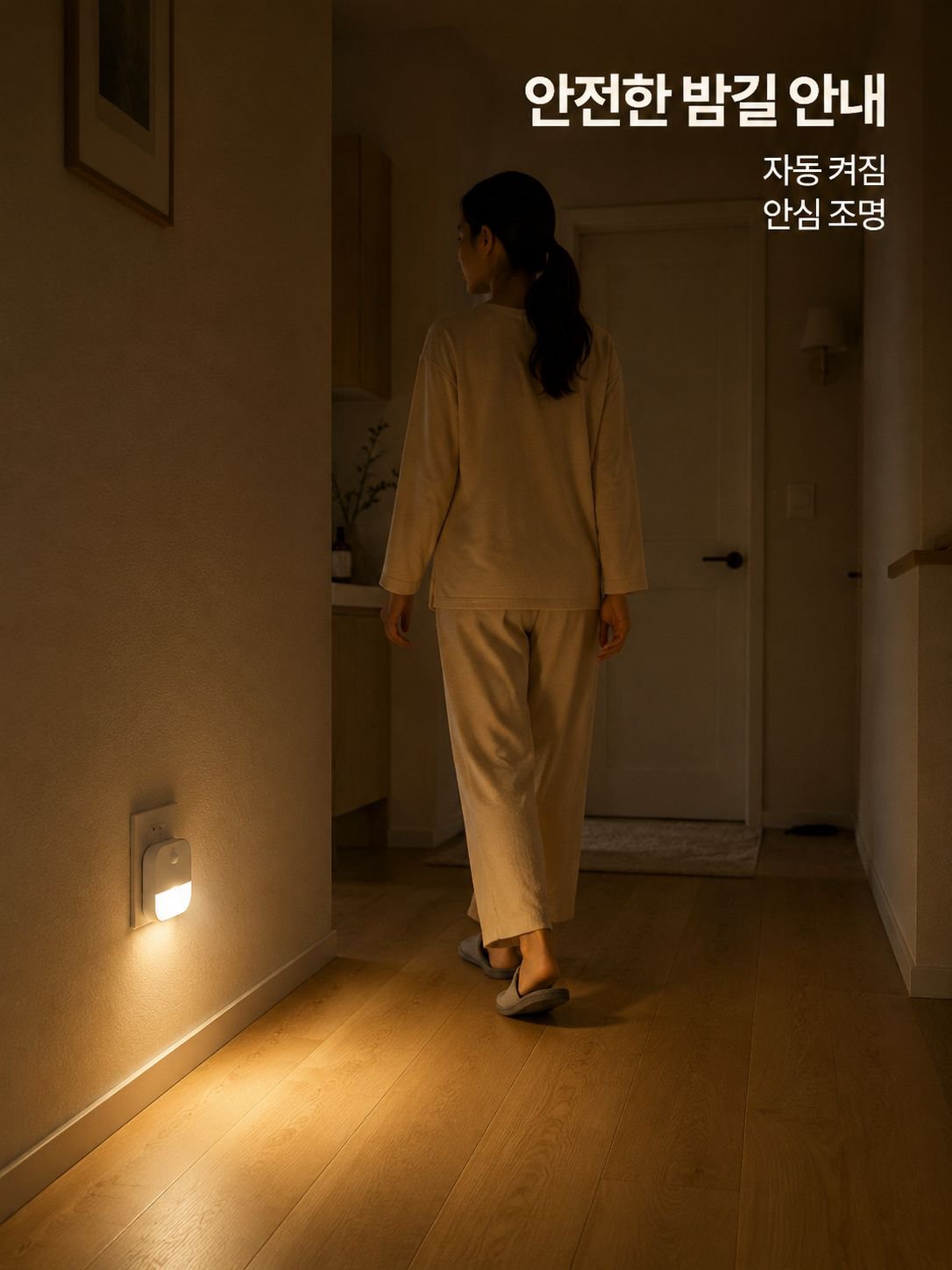 동작 감지 LED 플러그인 조명