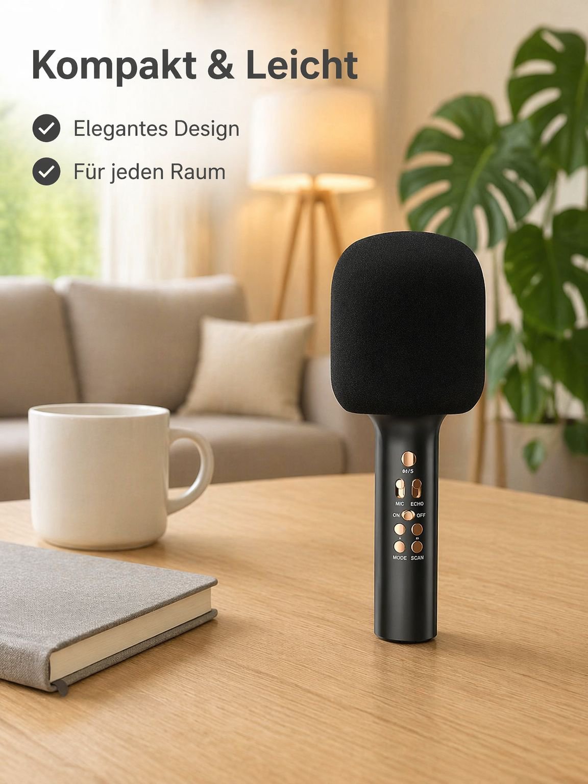 Drahtloses Bluetooth-Kondensatormikrofon, Gesangsmikrofon, Audio, integriertes Mikrofon, Mobiltelefo