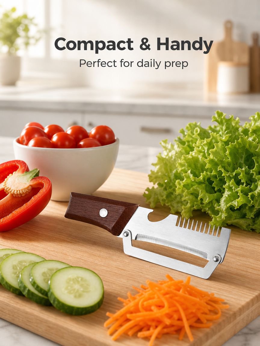 Household Multifunctional Peeler and Green Onion Cutter with Bottle Opener