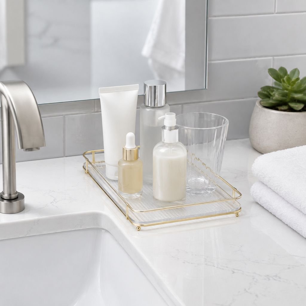 Dressing Table Multi-layer Organizer Rack, Perfume & Bathroom Storage Cup Holder