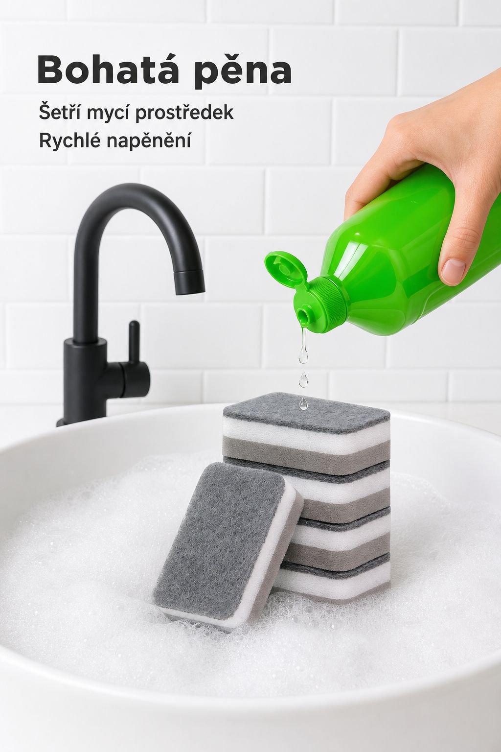 Zesílená houbička na mytí nádobí