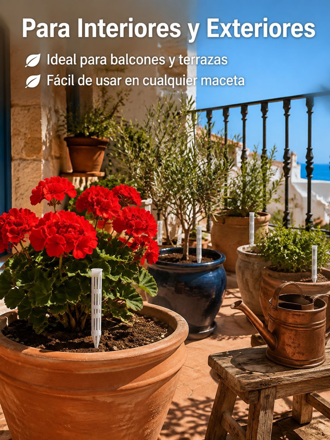 10 tubos de ventilación para macetas, evitan el encharcamiento y la pudrición de raíces