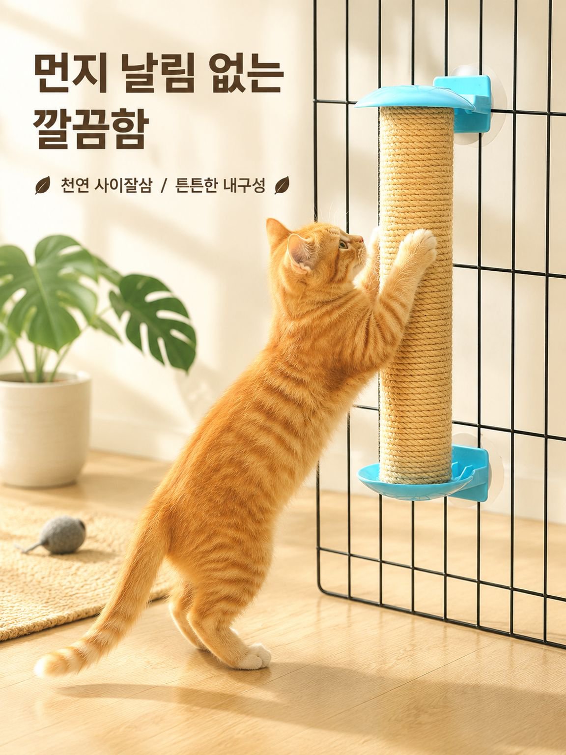 내마모성 비듬방지 고양이 발톱갈이 기둥