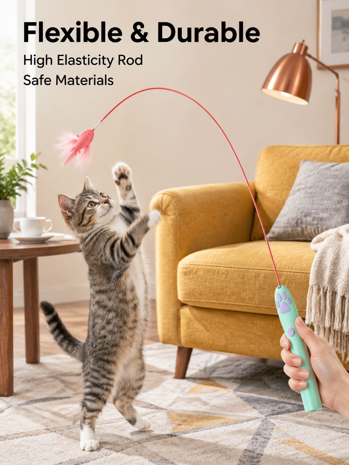 Interactive Laser Cat Teasing Stick