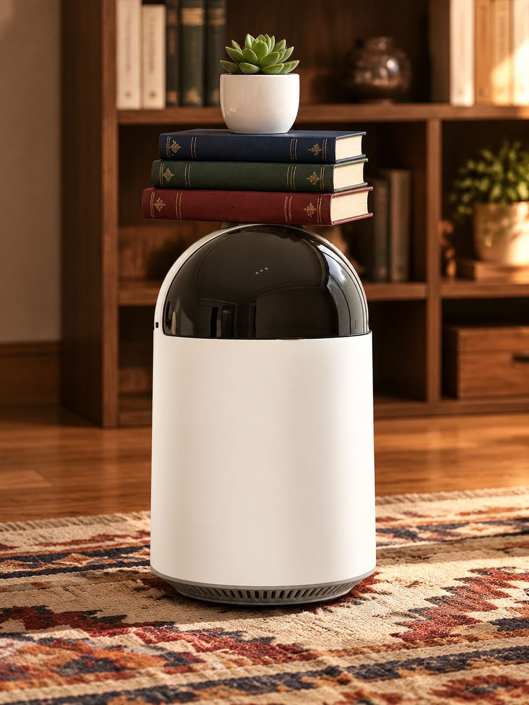 Estructura elegante y práctica del cubo automático para basura.