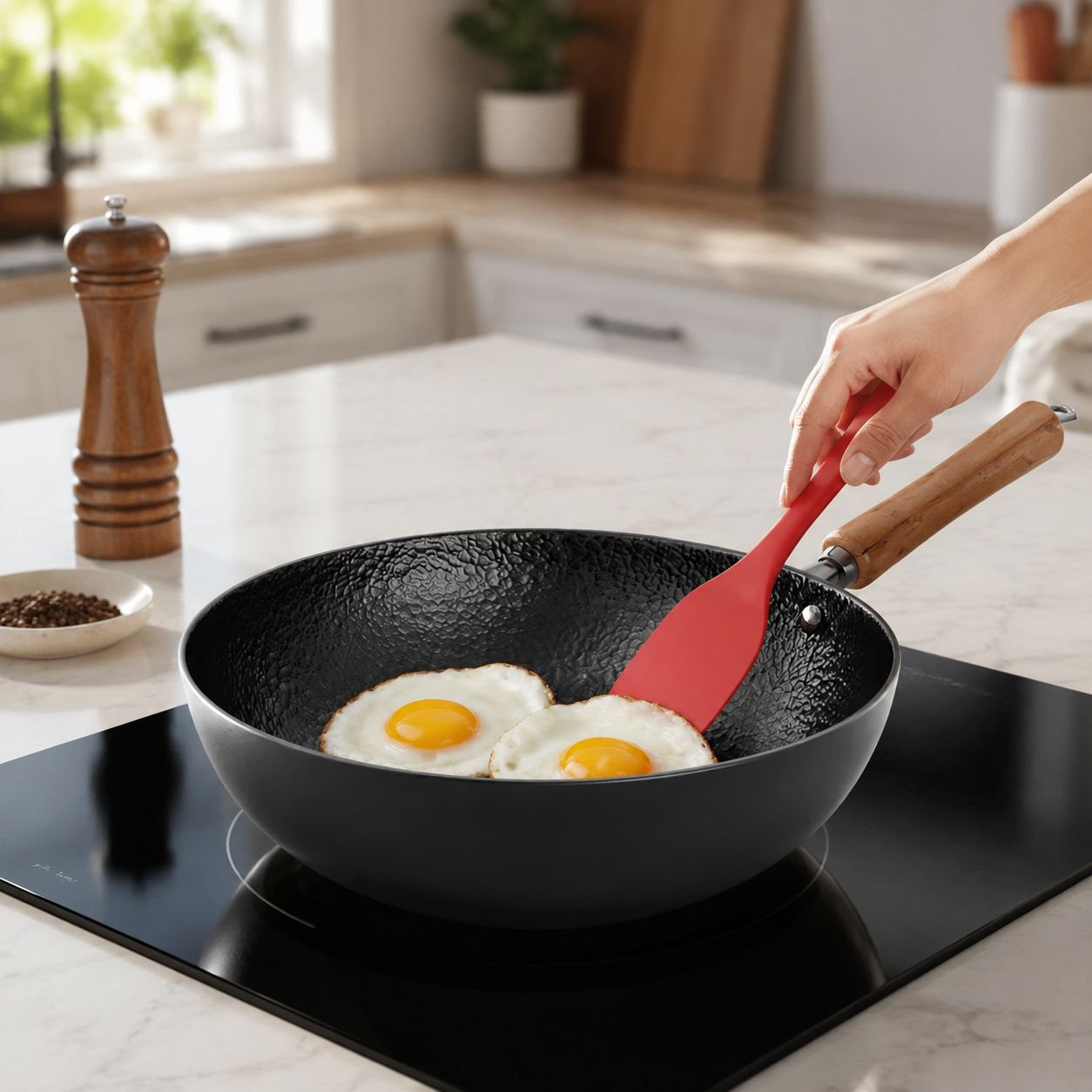 Nonstick household iron pan for daily use
