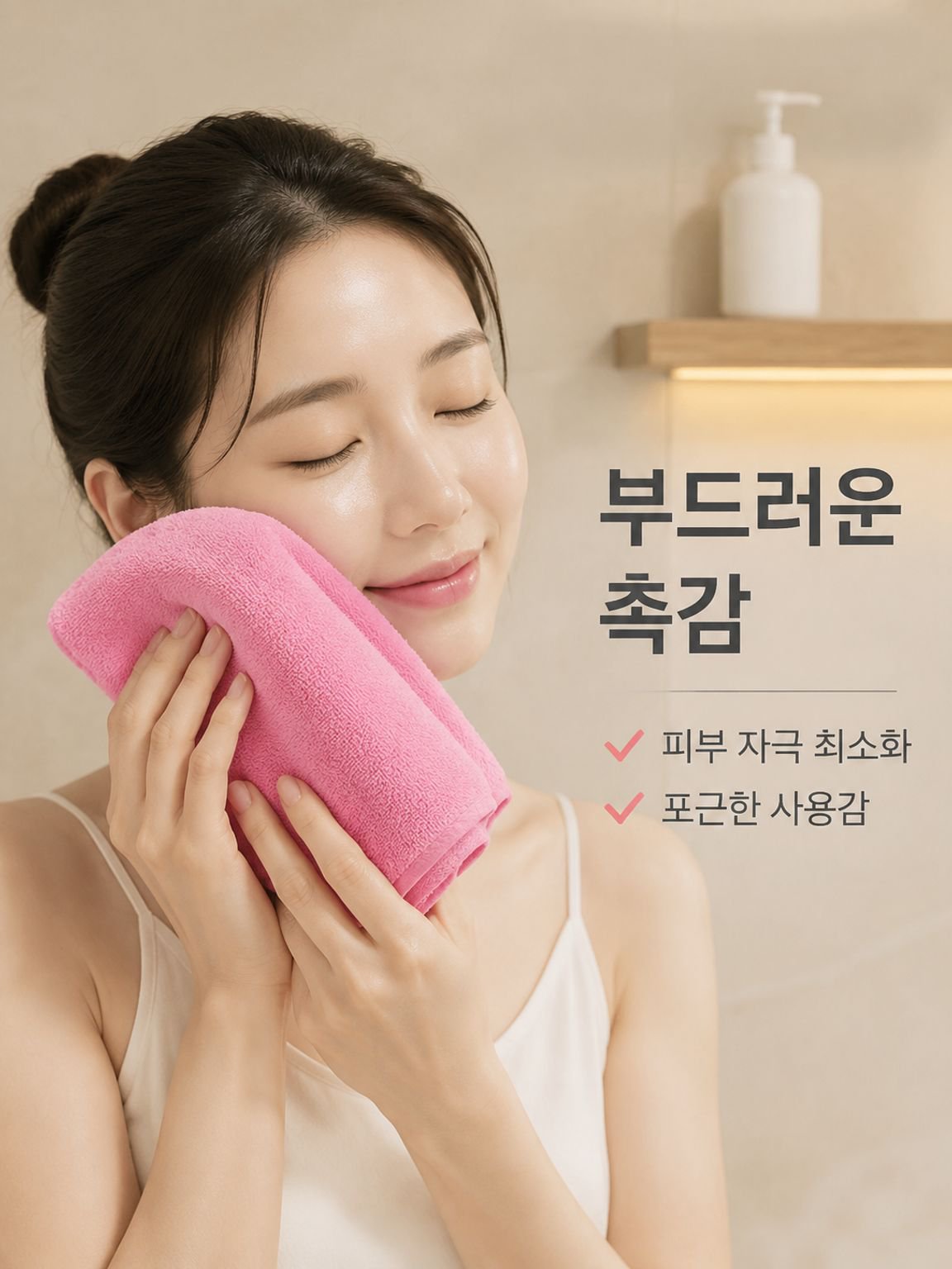 부드럽고 흡수력이 뛰어난 초미세 섬유 작은 수건