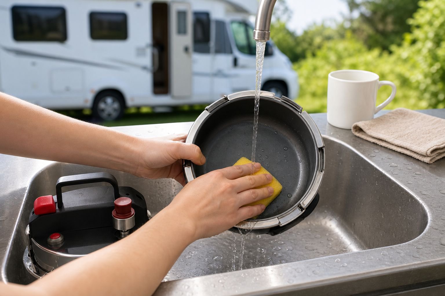 Cuiseur 12L compact pour espace réduit dans camping-car