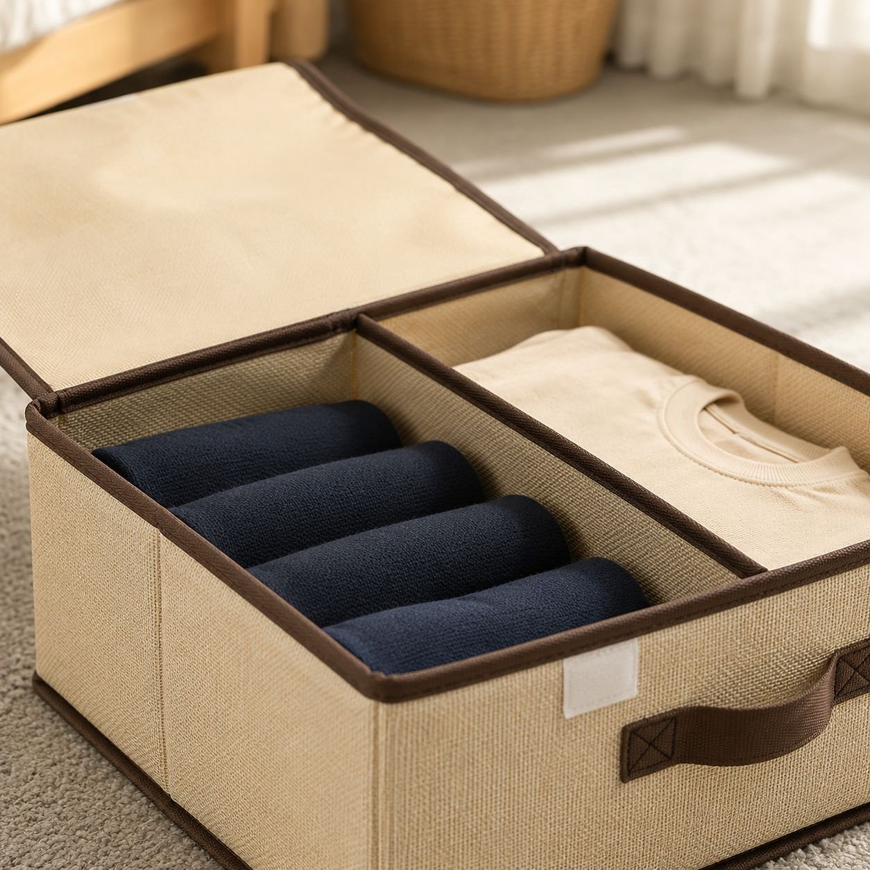 Sturdy clothes organizer with handles