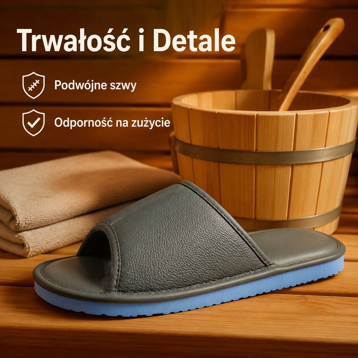Męskie ekologiczne klapki do łazienki na zamówienie, sprzedaż hurtowa