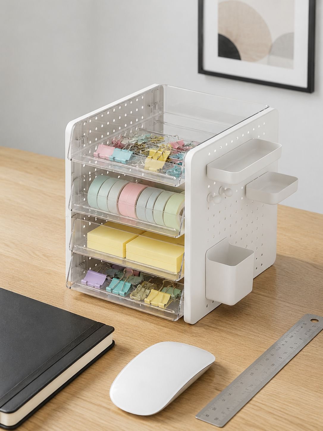 Organizador multifuncional de cosméticos y material de oficina