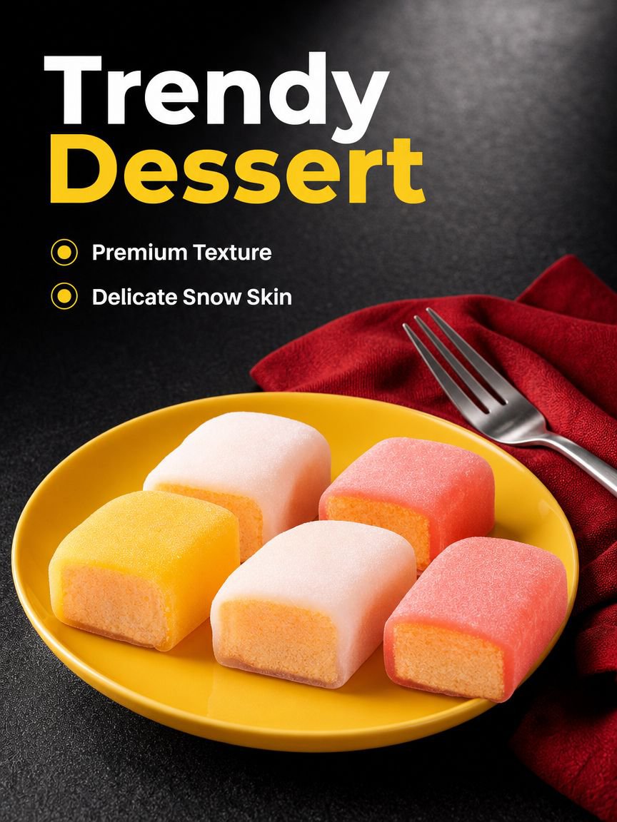 Trendy Snow Skin Mochi Cake