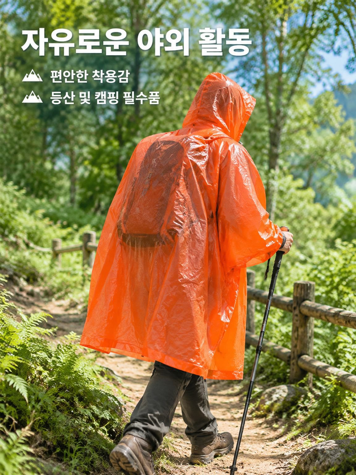 야외 휴대용 보온 우의