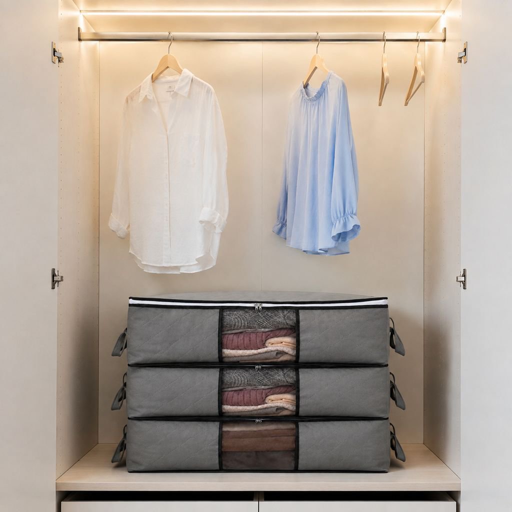 Foldable storage organizer for easy packing