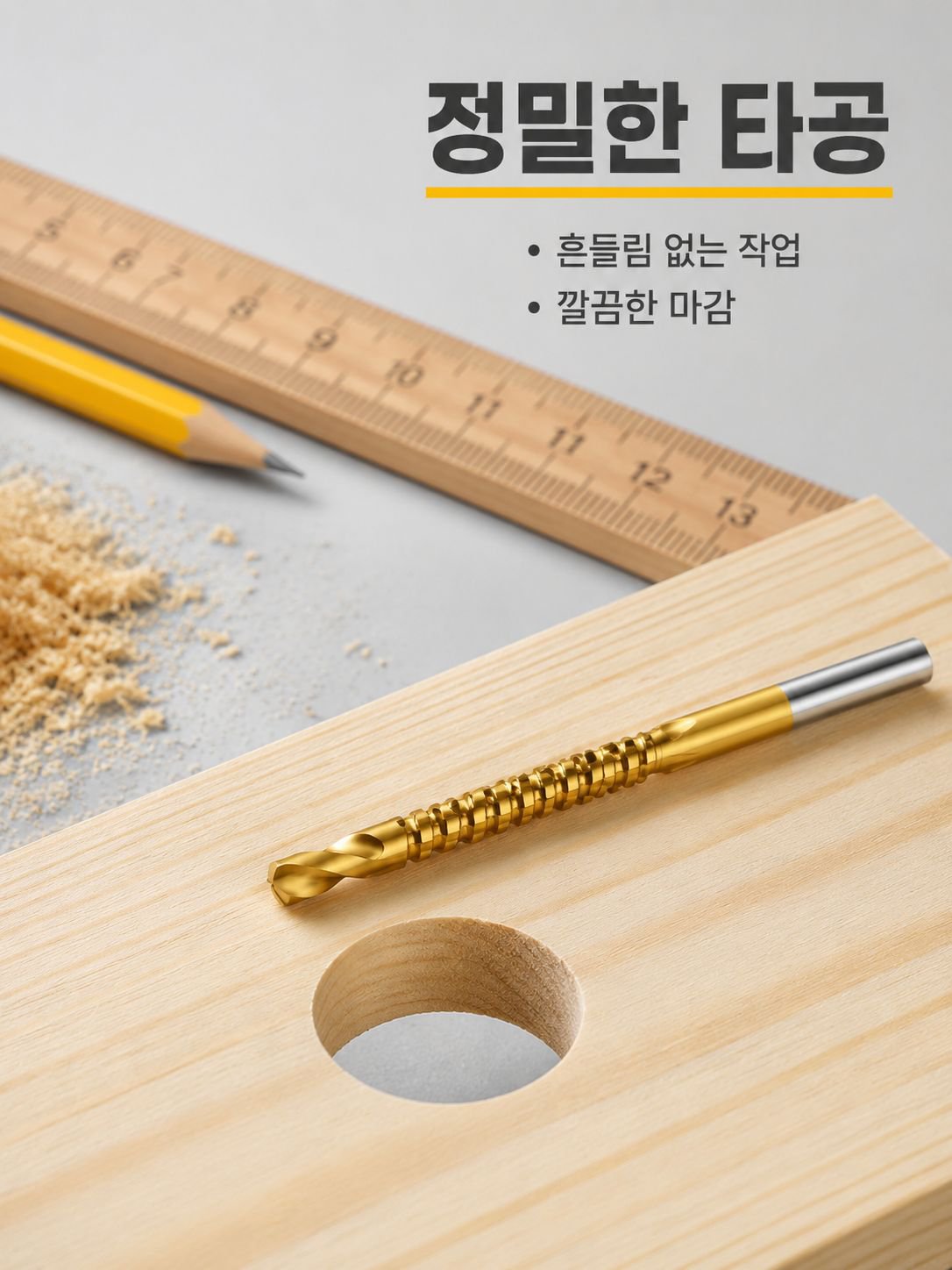 톱니 패턴 드릴 비트