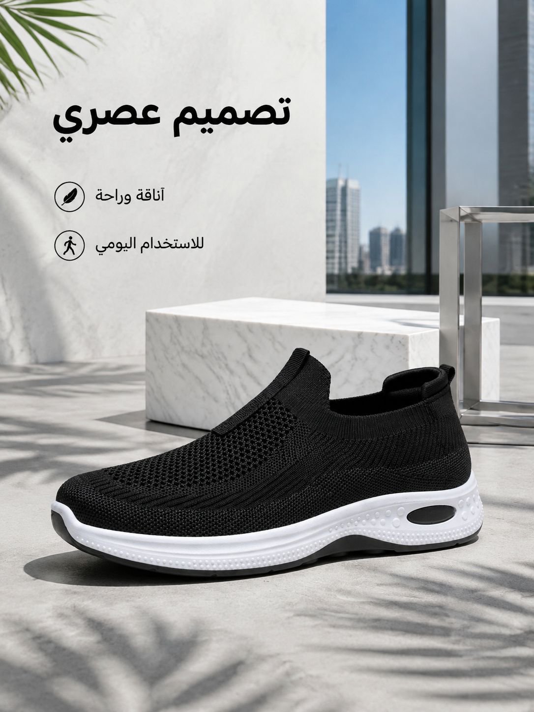 حذاء رياضي سهل الارتداء والخلع ذو نعل مقاوم للانزلاق والاهتراء