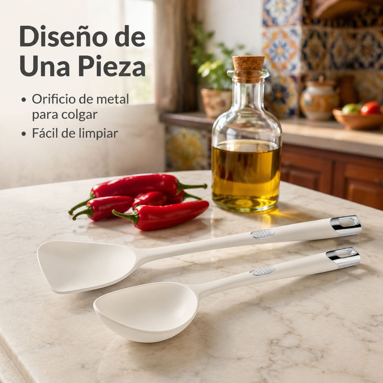 Juego de utensilios de silicona resistente al calor